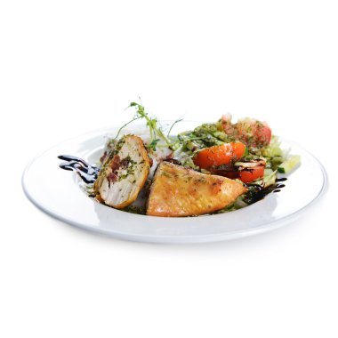 Tavuklu pilav ve sebze