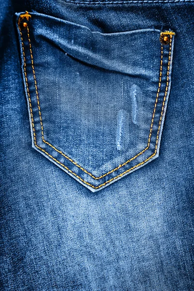 Pocket of jeans close up — Stock Photo, Image