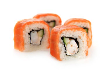 Suşi izole somon ile