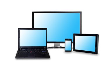 dizüstü bilgisayar, pc, akıllı telefon ve yastık