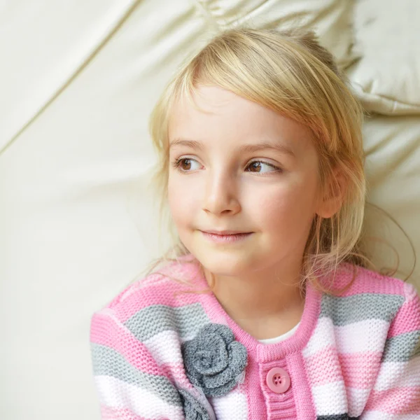 Happy girl at home — Stock Photo, Image