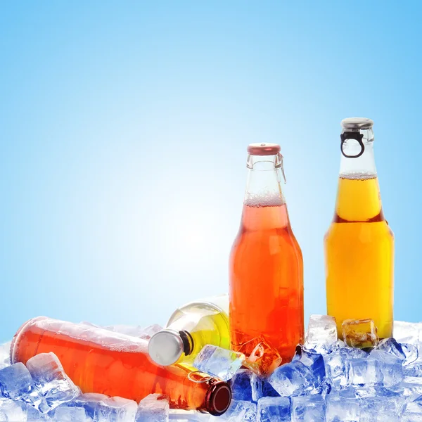 Bottles with  tasty drink — Stock Photo, Image