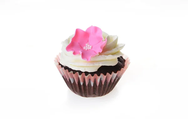 Pastel con flor rosa — Foto de Stock