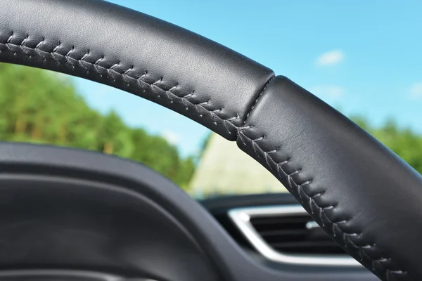 Close-up of steering wheel — Stock Photo, Image