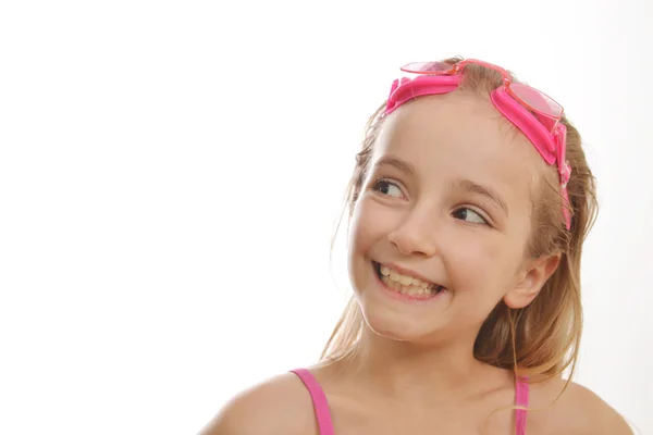 Girl in  swimming goggles — Stock Photo, Image