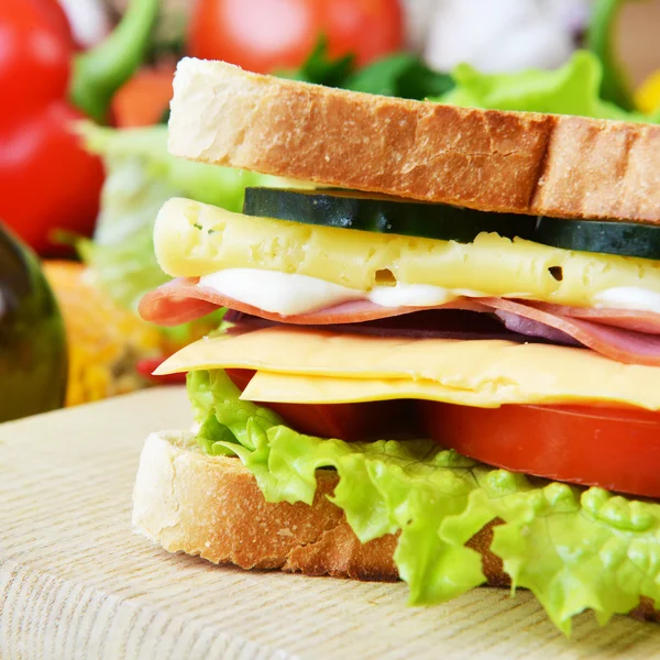 Fresh and tasty sandwich — Stock Photo, Image