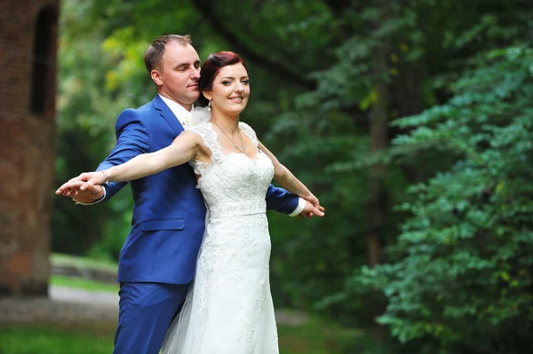 Beautiful groom and bride — Stock Photo, Image