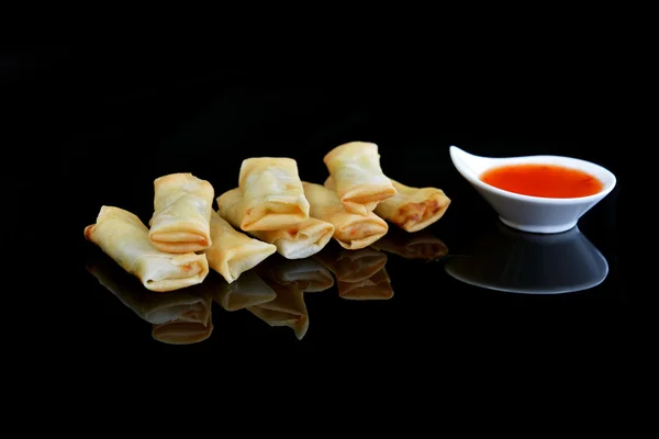 Tasty rolls of pancakes — Stock Photo, Image