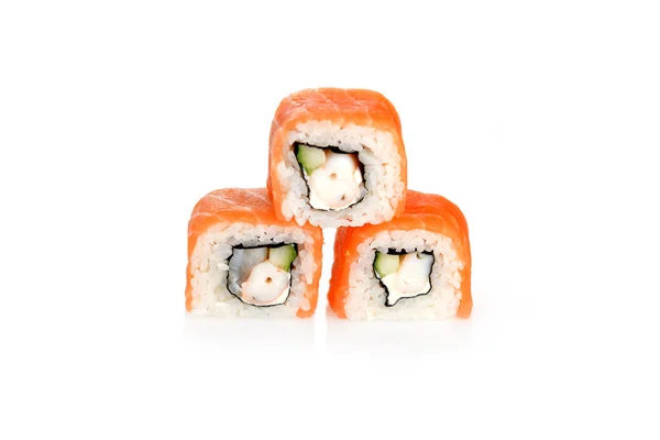 Smaczne sushi z łososiem — Zdjęcie stockowe