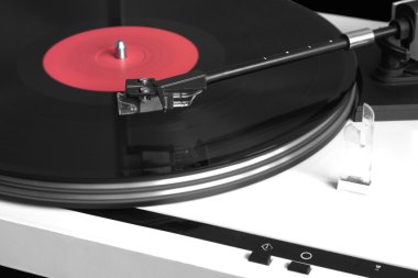 Vinil plak closeup ile modern pikap