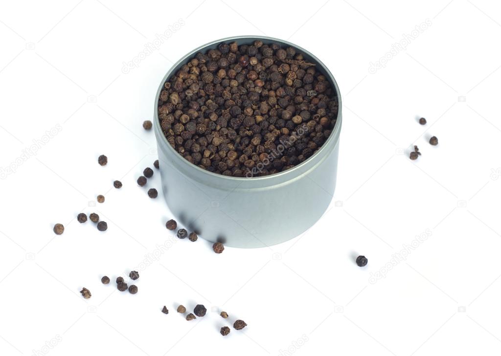 Download Black Pepper In Metal Spice Jar Stock Photo C Idymax 103743142 Yellowimages Mockups