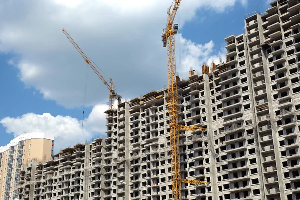 Moderne flatgebouwen bouw in proces — Stockfoto