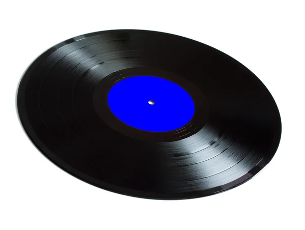 Svart lång-spela vinyl records isolerade närbild — Stockfoto