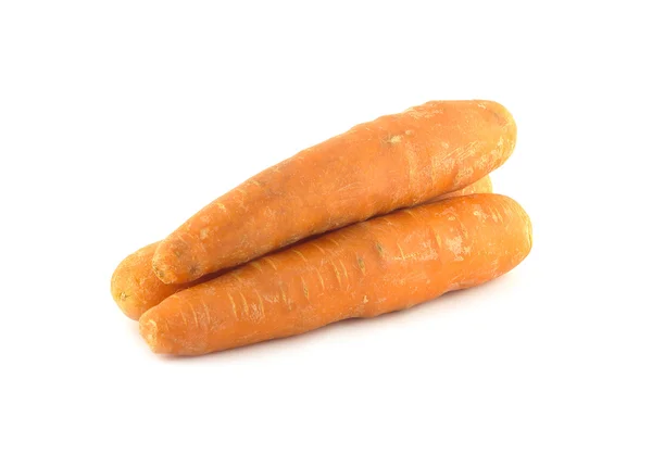 Zanahorias rojas maduras primer plano aislado — Foto de Stock