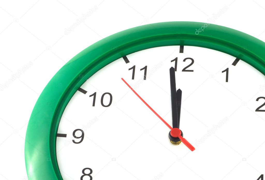 Twelve O Clock On Big Wall Watch Isolated Royalty Free Photo Stock Image By C Idymax