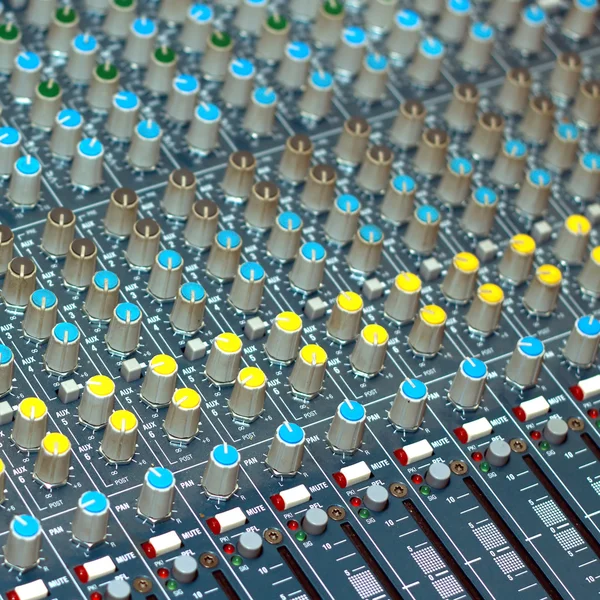 Big multichannel audio sound mixer — Stock Photo, Image