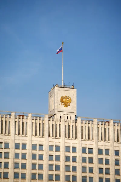 Крупним планом у верхній частині Білого дому Москва — стокове фото