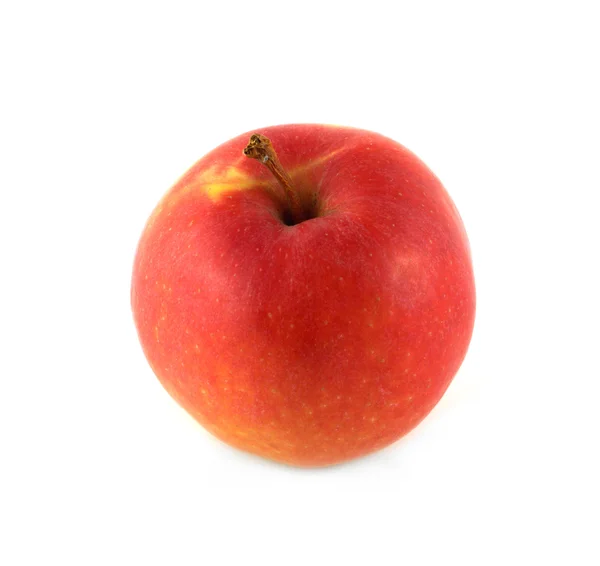 Спелые красные яблоки изолированы крупным планом — стоковое фото