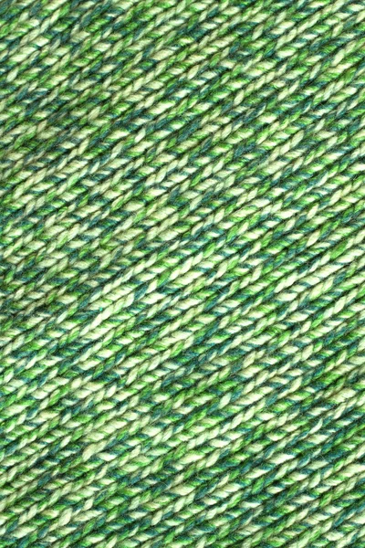 Bakgrund från grön stickad ull — Stockfoto