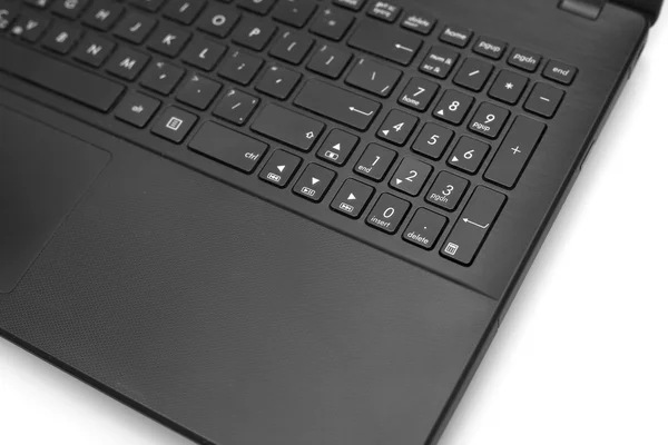 Чорний ноутбук ізольований крупним планом — стокове фото