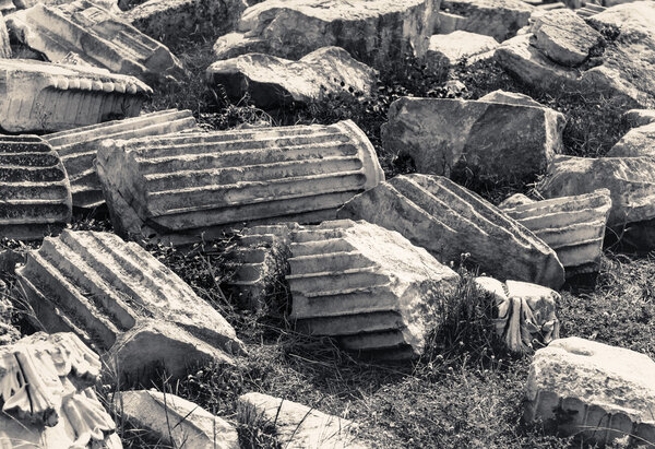 Antique ruins with ancient columns