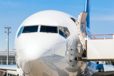 Boeing 737 Borispol Uluslararası Havaalanı'nda gövde.
