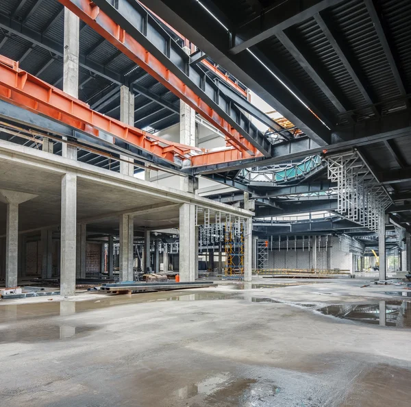 Construção de edifícios. Progressos na construção de shopping center República . — Fotografia de Stock