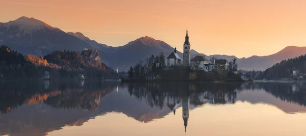 Słowenia. Rano na jezioro Bled — Zdjęcie stockowe