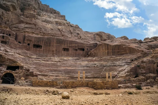 Aard van Petra, Jordanië. Petra is een van de zeven nieuwe wereldwonderen. — Stockfoto