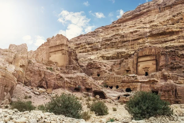 Natura di Petra, Giordania. Petra è una delle nuove sette meraviglie del mondo — Foto Stock