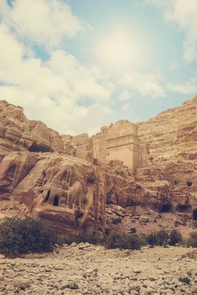 Natura di Petra, Giordania. Petra è una delle nuove sette meraviglie del mondo — Foto Stock