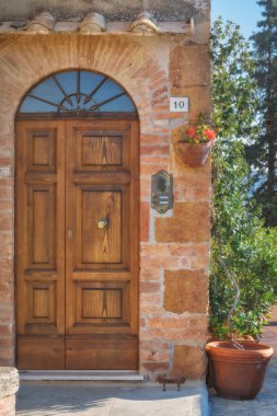 eski güzel şehir güneşin Toskana, pienza, İtalya