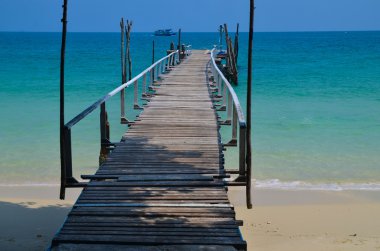 Eski ahşap iskele deniz