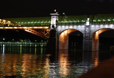 Bridge, St Petersburg, nehir Neva asma köprü