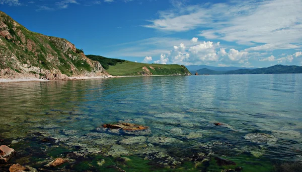 Paisaje marino, Isla Putyatin, Extremo Oriente de Rusia, Mar de Japón, Océano Pacífico — Foto de Stock