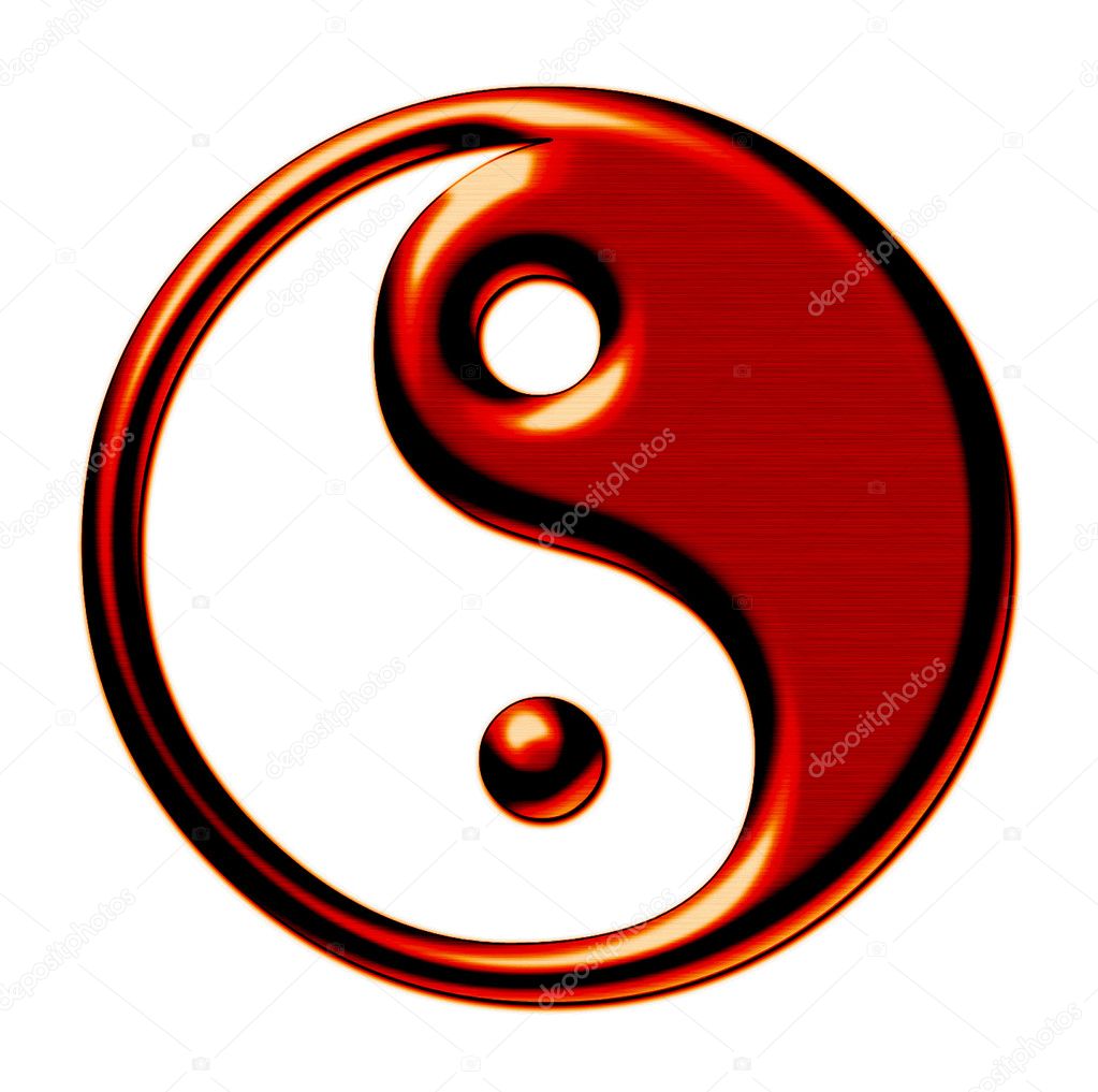Yin Yang symbol  isolated on white