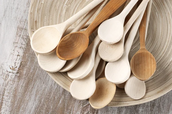 Wooden spoons in dish