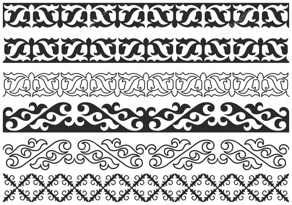 Kazakh pattern design element