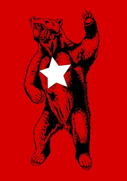 Urso vermelho — Vetor de Stock