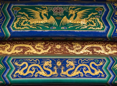 Duvar Dekorasyon parçası, cennet Tapınağı, Beijing, Çin