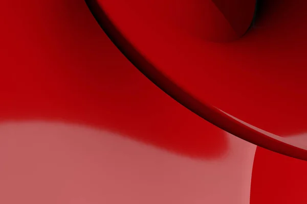 Red Shinny Abstrakte Computer Erzeugt Verzerrte Wellenvolumen — Stockfoto