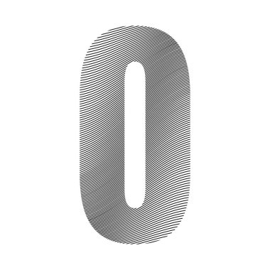 Grafiksel dekoratif öge - büyük harf O üzerinde kıvrımlı çizgiler olan dalgalı çizgili bir desen. Logo, başlık ya da indirme kapağı olarak kullanılabilir