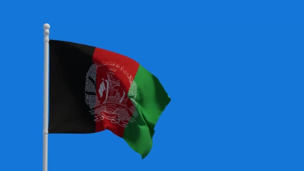 Islamitische Republiek Afghanistan Nationale Vlag Zwaaiend Wind Weergave Cgi Animatie — Stockvideo