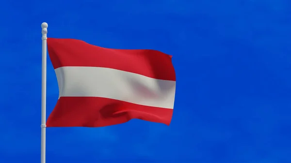 Republiek Oostenrijk Nationale Vlag Wapperend Wind Destructie Cgi — Stockfoto