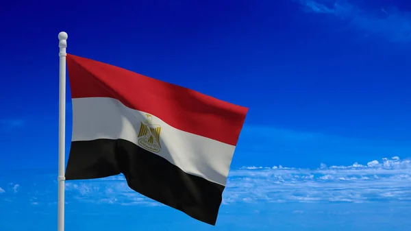 Die Nationalflagge Der Arabischen Republik Ägypten Weht Wind Darstellung Cgi — Stockfoto