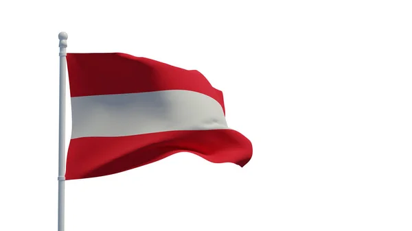 Republiek Oostenrijk Nationale Vlag Wapperend Wind Destructie Cgi — Stockfoto