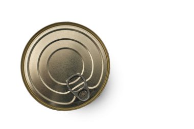 Beyaz arka planda konserve açacağı var. İzole edilmiş