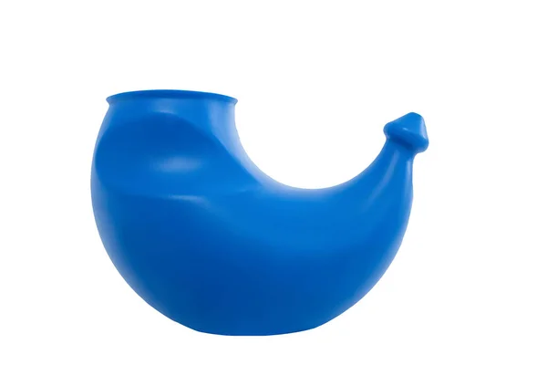 Neti Pot Isolé Sur Blanc Dispositif Pour Laver Nez — Photo