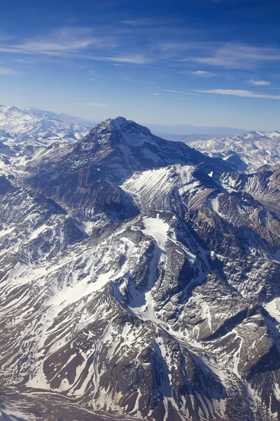 Monte Aconcagua na Argentina (escolha mais alta do continente americano ) — Fotografia de Stock