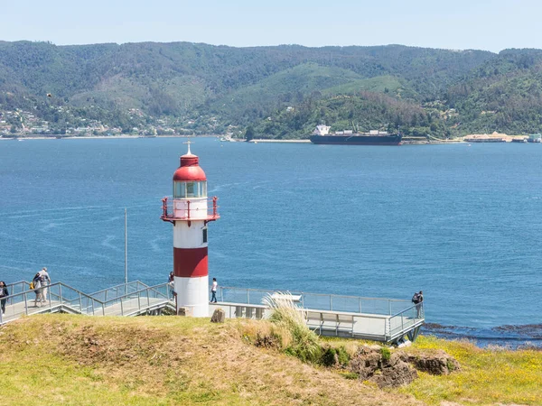 Valdivia Chile Enero 2018 Faro Niebla Valdivia Chile Faro Fortaleza —  Fotos de Stock